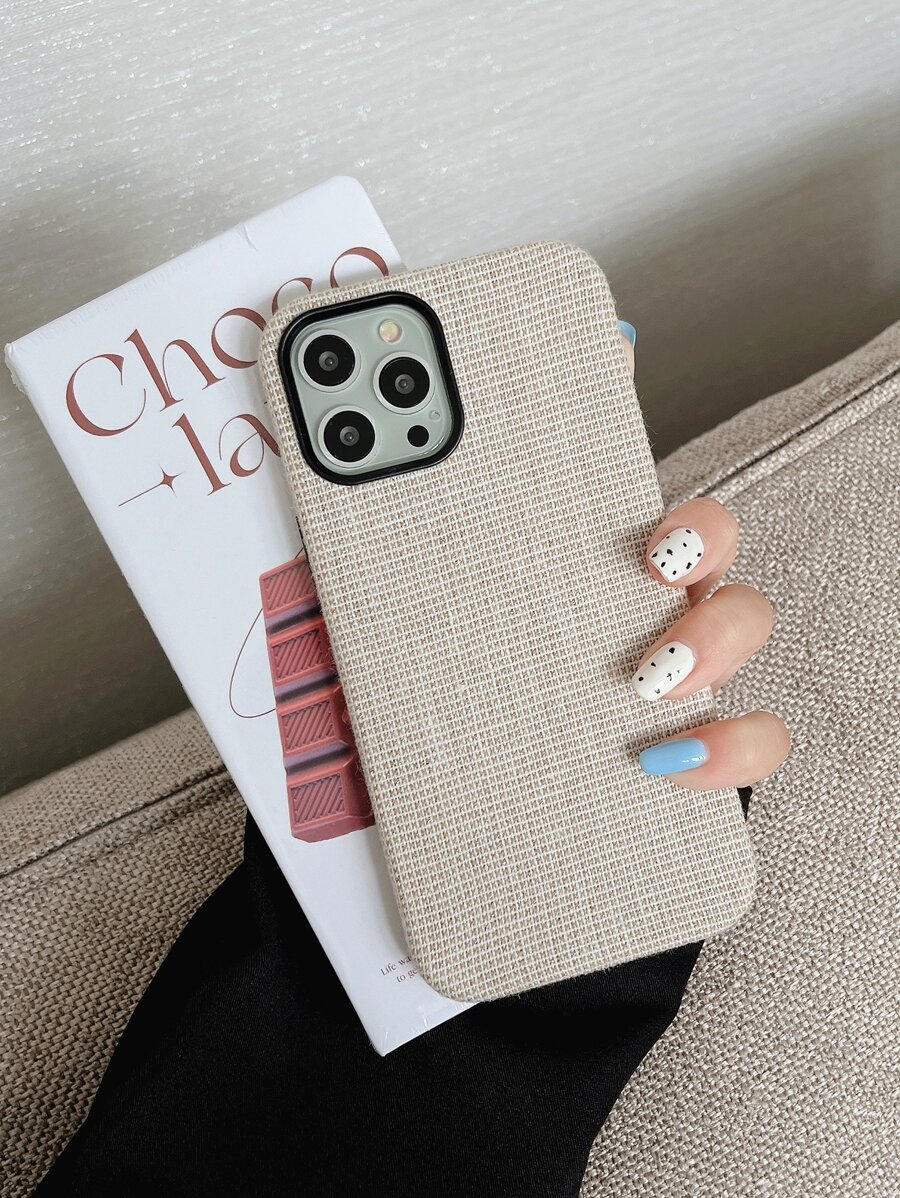 Canvas Phone Case - Beige - View 1