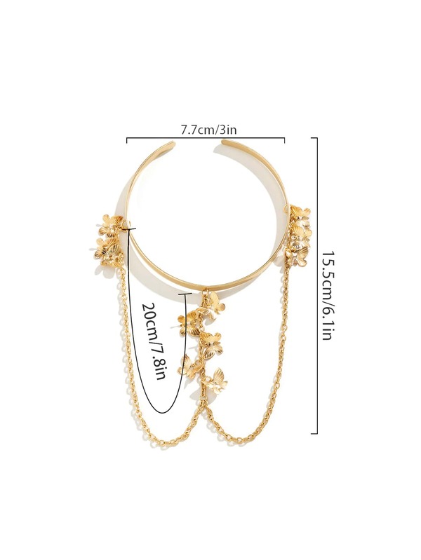 Butterfly & Chain Charm Arm Cuff SHEIN USA
