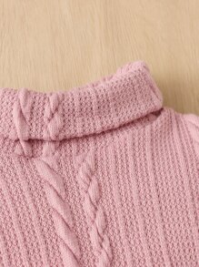 SHEIN Đầm em bé màu trơn Giải trí - Hồng - Xem 3