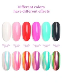 1 盒美甲闪光粉 带工具 DIY 指甲饰品 指甲宝石 指甲用品 - 白色 - 查看 5