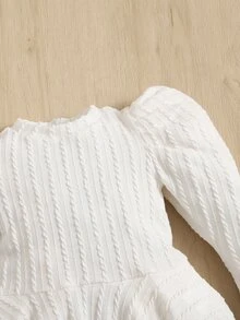 SHEIN Tops em bé màu trơn - trắng - Xem 5