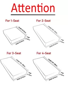 1入組羽毛印花有彈性沙發座墊套 - 灰色 - 查看 7