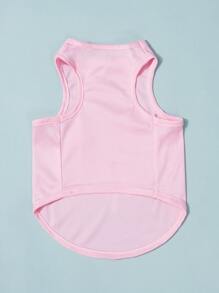 PETSIN Letter Graphic Pet Tank - Baby Pink - View 4