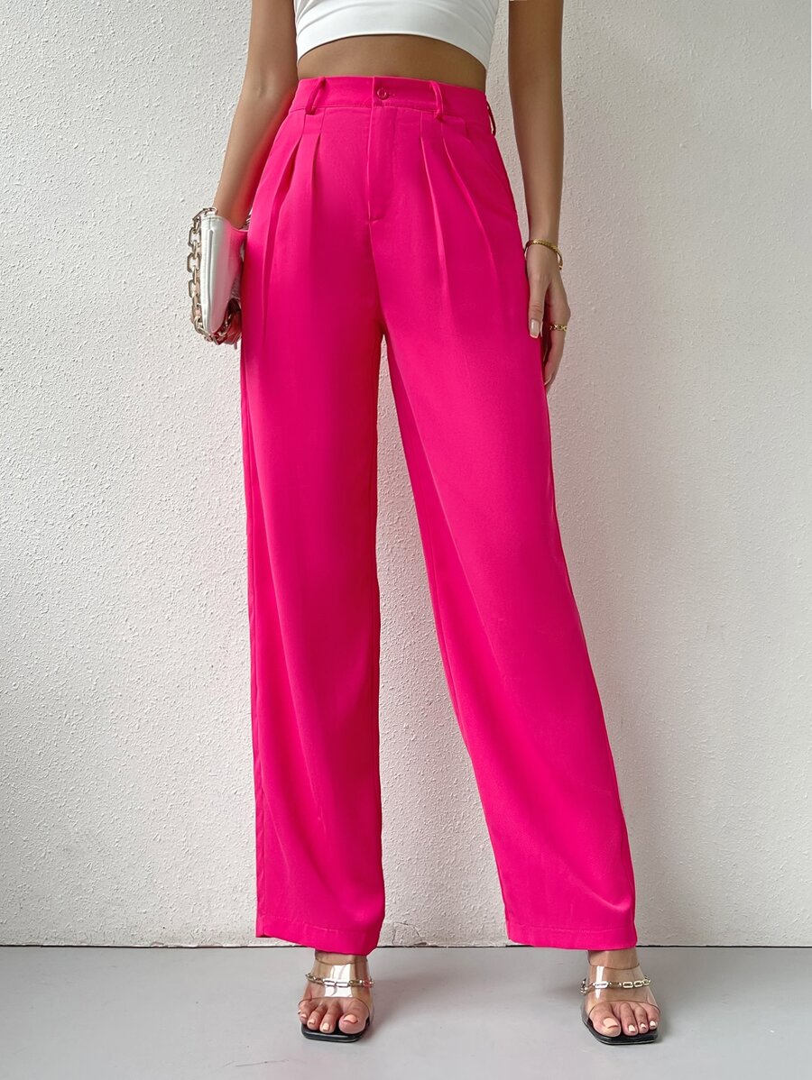 SHEIN Privé 高腰拼接細節定制西褲