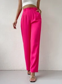 SHEIN Privé 高腰拼接細節定制西褲