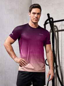 Manfinity Sport Corelite 男友风男士反光字母图案运动 T 恤健身上衣 - 彩色 - 查看 3