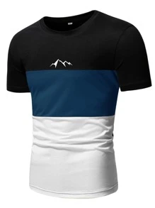 Manfinity Homme Tops Nam Khối Màu Đồ họa Giải trí - Nhiều màu - Xem 4