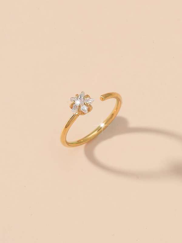 الموضة مكعب زركونيا مزخرف بنجم خاتم أنف فولاذ غير قابل للصدأ للنساء مع للرجال لا ثقب يحتاج الحجاب الحاجز مجوهرات الجسم