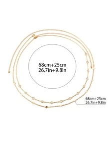 2 cái Tròn Trang Trí Dây Chuyền Eo - Vàng - Xem 5
