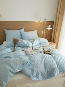 Tufted Star Duvet Cover Set Without Filler - Blue - View 7