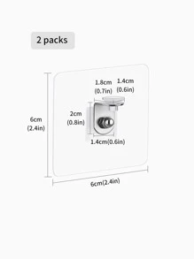 2pcs Clear Shelf Bracket, Punch Free Cabinet Board Holder For Home Room Decor Home Decor Fall Decor Bedroom Decor - Clear - View 3