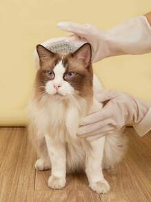 1pair Pet Bath Gloves - Light Grey - View 2