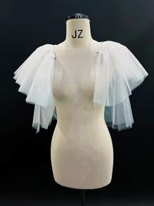 Layered Wedding Wrap Fall Clothes For Women - White - View 1