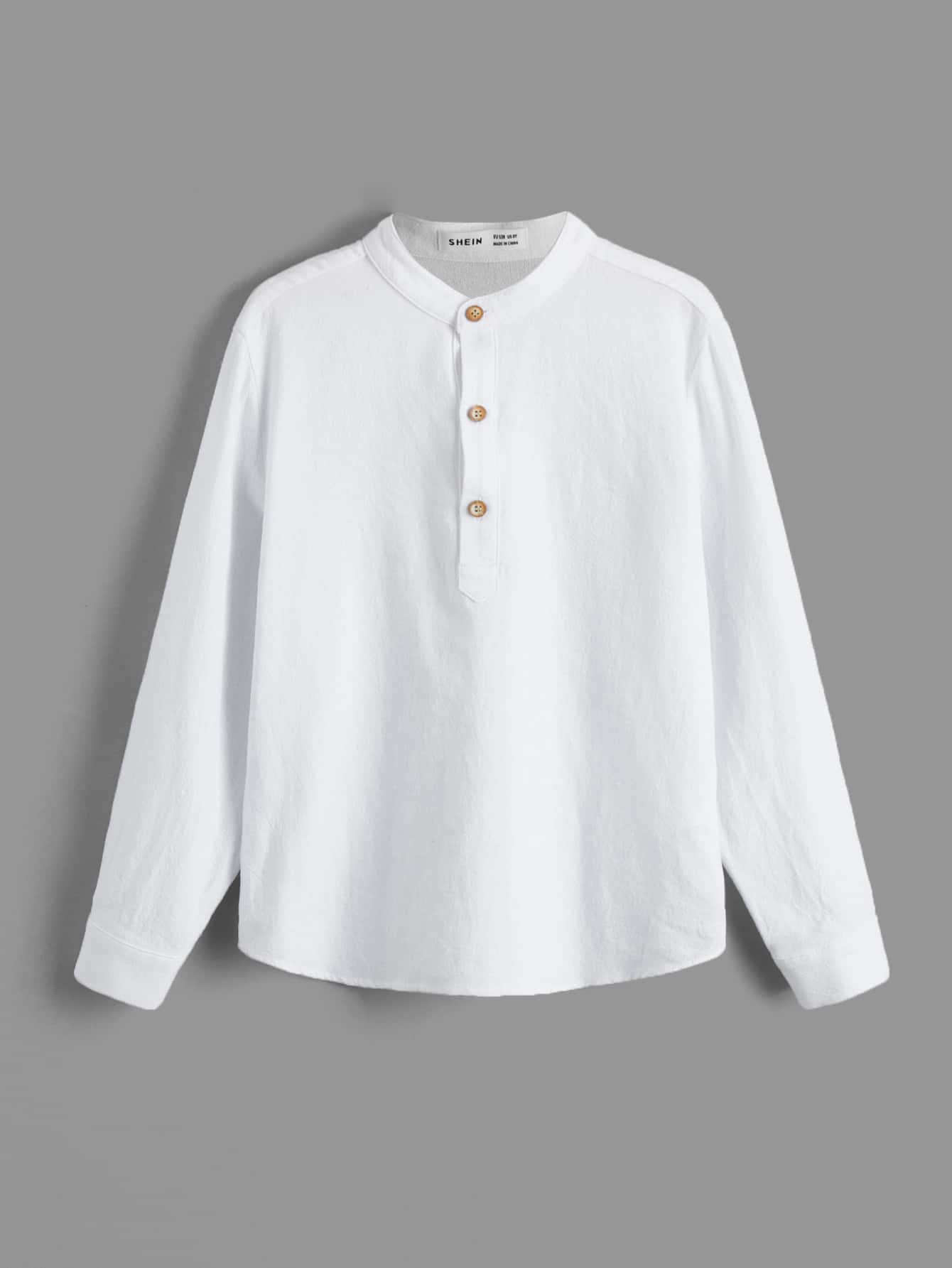 Shein Basics Boys Half Button Shirt Shein Usa