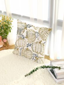 1pc Metallic Pumpkin Print Cushion Cover Without Filler - Multicolor - View 4