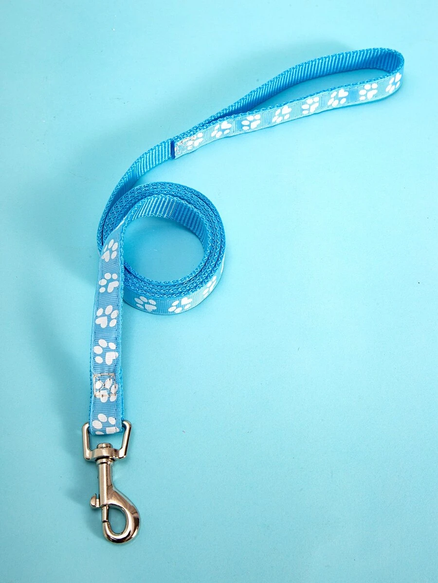 1pc Paw Print Pet Leash - Baby Blue - View 1