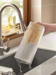 1pc Wall Mounted Seasoning Storage Rack - White - View 3