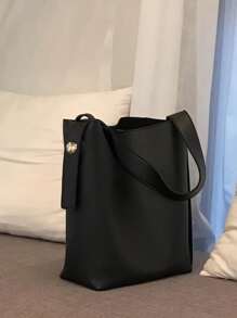 Nhẹ, dành cho doanh nhân Túi vuông có khóa xoắn tối giản dành cho nữ tuổi teen Sinh viên đại học, tân binh và công nhân cổ trắng Hoàn hảo cho văn phòng, trường đại học, công việc, kinh doanh, đi làm, ngoài trời, du lịch, đi chơi - màu đen - Xem 2