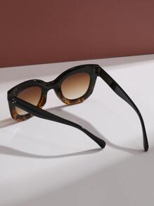 猫眼时尚眼镜，派对、装扮和礼物的完美之选，波西米亚风時尚眼鏡，沙滩配饰，女士沙滩配饰，夏季海滩度假、户外活动、旅行眼镜 - 漸層 - 查看 4