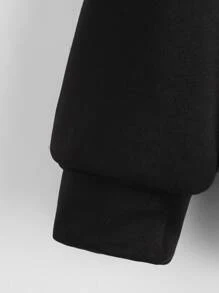 SHEIN Tween Boy Reflective Cartoon Printed Hoodie, Sporty And Casual, Suitable For Everyday Wear In Spring And Autumn - Black - View 5