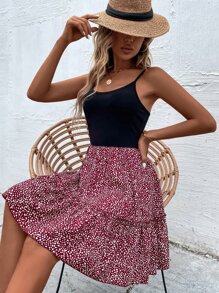 SHEIN LUNE Allover Print Cami Dress - Multicolor - View 6