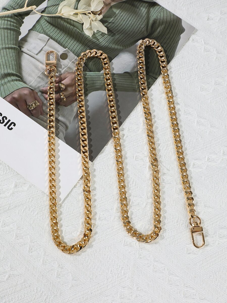 Minimalist Chain Bag Strap - Gold - View 1
