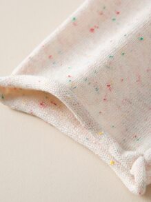 SHEIN 女婴立领毛衣和卷边针织裤 - 杏色 - 查看 3