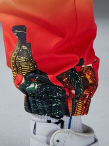 Manfinity Roghcode Men Building Print Ombre Drawstring Waist Pants - Multicolor - View 3