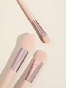 Perangkat Make-Up Portabel Macaron, Delapan Kuas, Rambut Halus, Alat Rias Terjangkau, Kuas Rias/Kuas Kosmetik - Aprikot - View 4