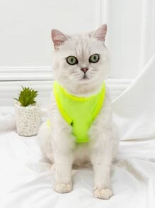 Tank de mascota con estampado de perro de dibujos animados de malla - Multicolor - Ver 2