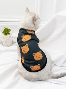 Phim hoạt hình gấu in bể nuôi thú cưng - màu đen - Xem 1