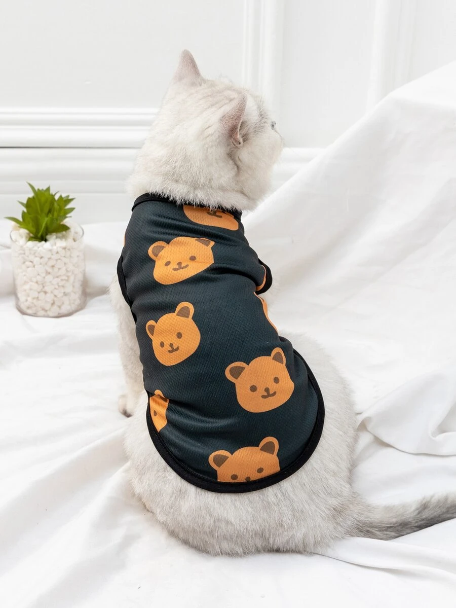 Phim hoạt hình gấu in bể nuôi thú cưng - màu đen - Xem 1