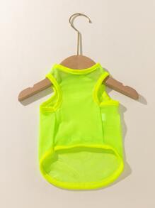 Tank de mascota con estampado de perro de dibujos animados de malla - Multicolor - Ver 4