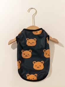 Phim hoạt hình gấu in bể nuôi thú cưng - màu đen - Xem 3