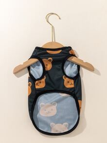 Phim hoạt hình gấu in bể nuôi thú cưng - màu đen - Xem 4