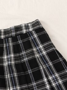 Muchica Tartan Pleated Skirt