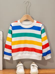 Toddler Boys Block Striped Sweatshirt - Multicolor - View 1