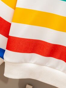 Toddler Boys Block Striped Sweatshirt - Multicolor - View 4