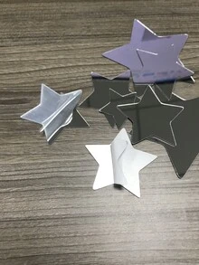 17入組星形鏡子牆貼 - 銀色 - 查看 4