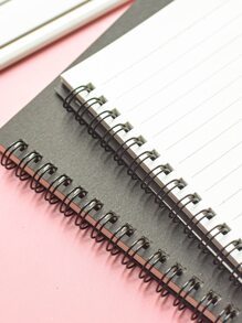 1pc A5 Spiral Notebook - Black - View 3