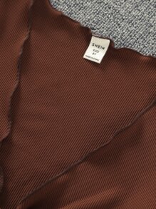 Tween Girl Lettuce Trim Tie Front Top & Ditsy Floral Print Cami Dress,Holiday,Summer,Travel - Multicolor - View 6