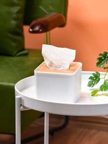 1入組素色紙巾盒 - 白色 - 查看 5