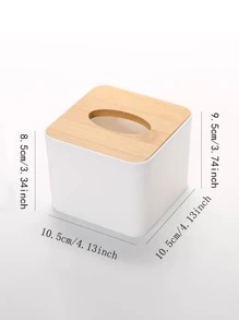 1入組素色紙巾盒 - 白色 - 查看 8