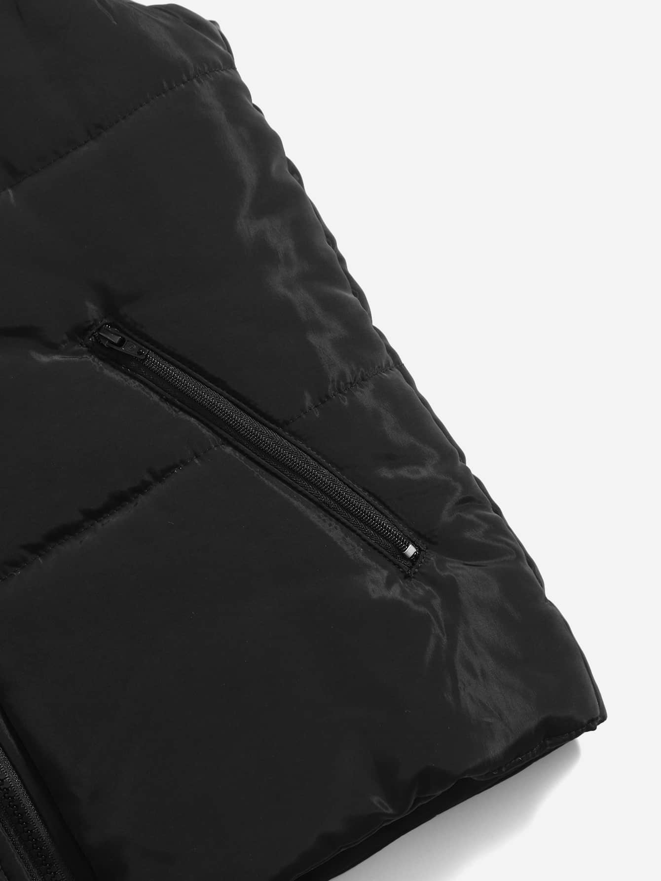 SHEIN Tween Boy 1pc Zip Front Vest Padded Coat SHEIN USA