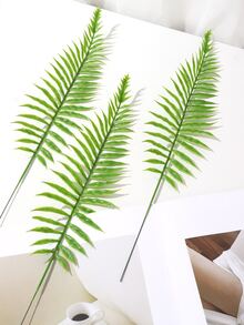 1入組人造熱帶印花樹葉 - 綠色 - 查看 6