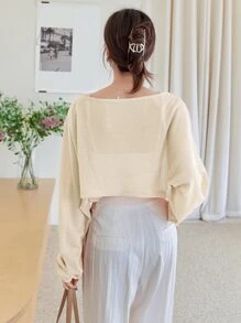 DAZY Áo khoác nữ màu trơn Giải trí - Màu be - Xem 2