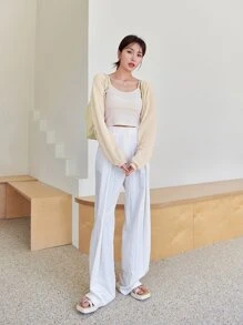 DAZY Áo khoác nữ màu trơn Giải trí - Màu be - Xem 3