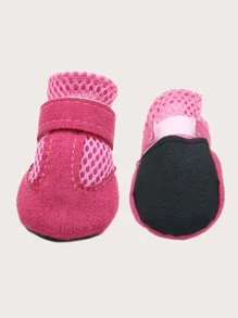 4pcs Breathable Pet Shoes - Pink - View 4