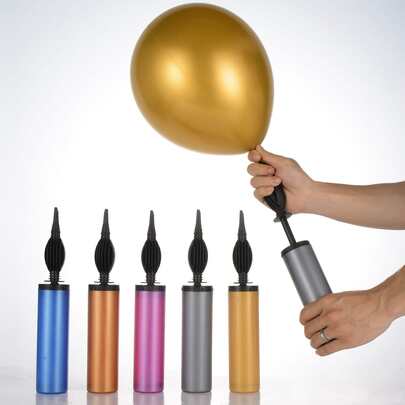 kumozawa 1 件塑料气球充气机，随机颜色气球手动泵，适用于派对，气球用品配件