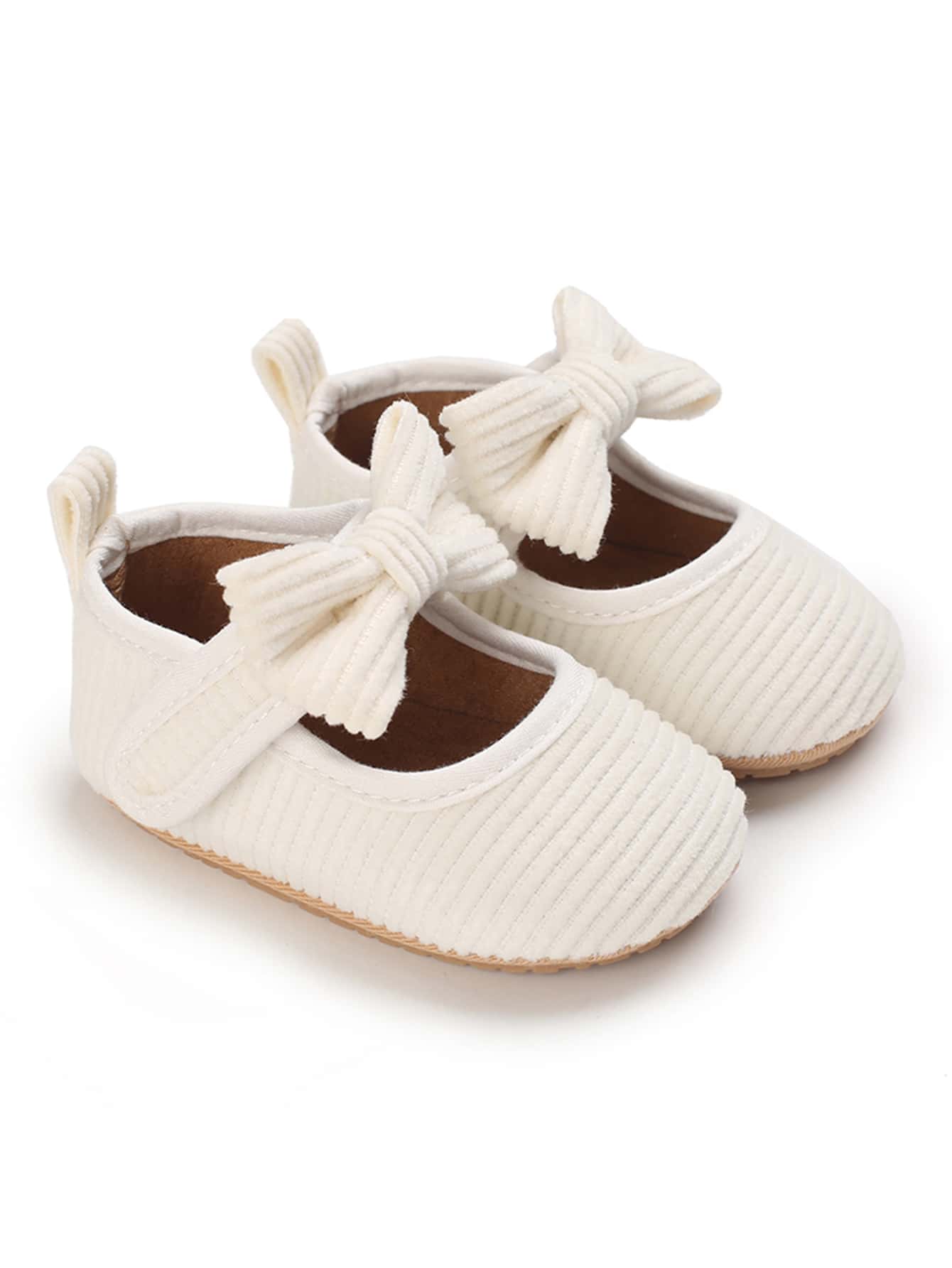 Baby Bow Decor Mary Jane Flats - White - View 1